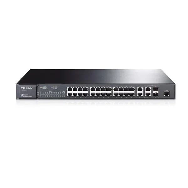 تی پی لینک سوئیچ 24 پورتی TL-SL3428 TP-LINK JetStream 24-Port 10/100Mbps + 4-Port Gigabit L2 Managed Switch TL-SL3428 - 2