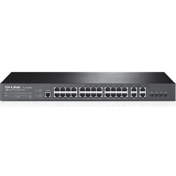 سوییچ مدیریتی 24 پورت تی پی-لینک مدل TL-SL5428E TP-LINK TL-SL5428E JetStream 24-Port Managed Switch - 2