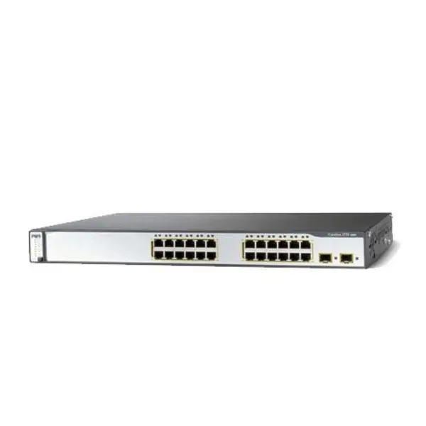 سوئیچ شبکه سیسکو 24 پورت WS-C3750-24PS-S - 2