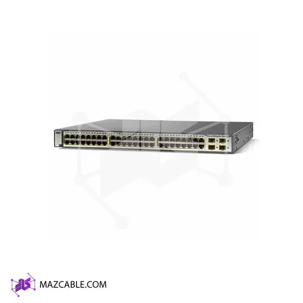 سوئیچ 24 پورت سیسکو مدل WS-C3750G-24TS-E1U Cisco WS C3750G 24TS E Switch - 3