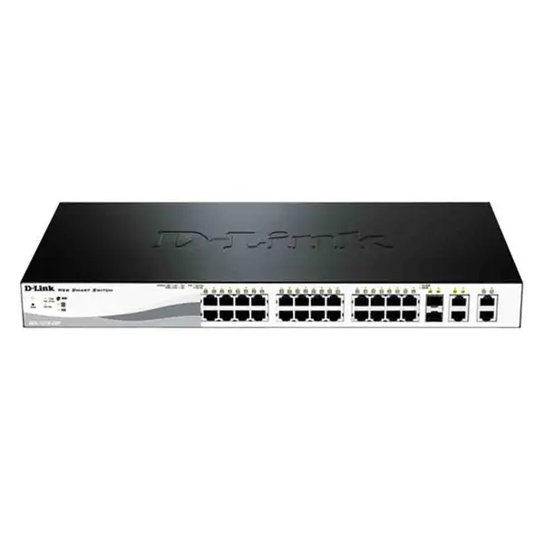 سوییچ 28 پورت 10/100 و اسمارت دی-لینک مدل DES-1210-28 همراه با چهار پورت گیگابیتی D-Link DES-1210-28 28-Port 10/100Mbps Web Smart Switch With 4 Gigabit Ports - 5