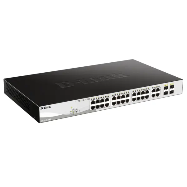 سوئیچ 28 پورت مدیریتی هوشمند دی لینک مدل دی جی اس 1210-28 ام پی D-Link DGS-1210-28MP 28-Port Gigabit SFP Smart Managed PoE Switch - 2