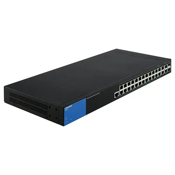 سوئیچ 28 پورت لینک سیس مدل ال جی اس 528 پی ای یو Linksys LGS528P-EU 28-PORT MANAGED BUSINESS GIGABIT POE+ SWITCH - 2