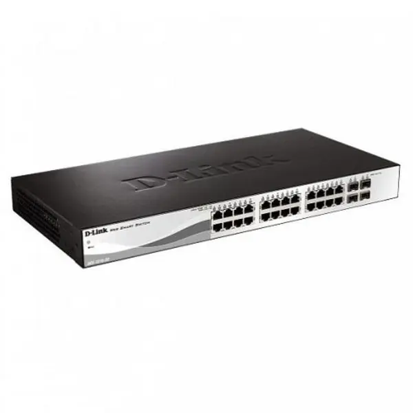 سوییچ 28 پورت گیگابیتی دی-لینک مدل DGS-1210-28 با 24 پورت UTP و 4 پورت SFP with 24 UTP and 4 SFP Ports D-Link DGS-1210-28 28-Port Gigabit WebSmart Switch - 2