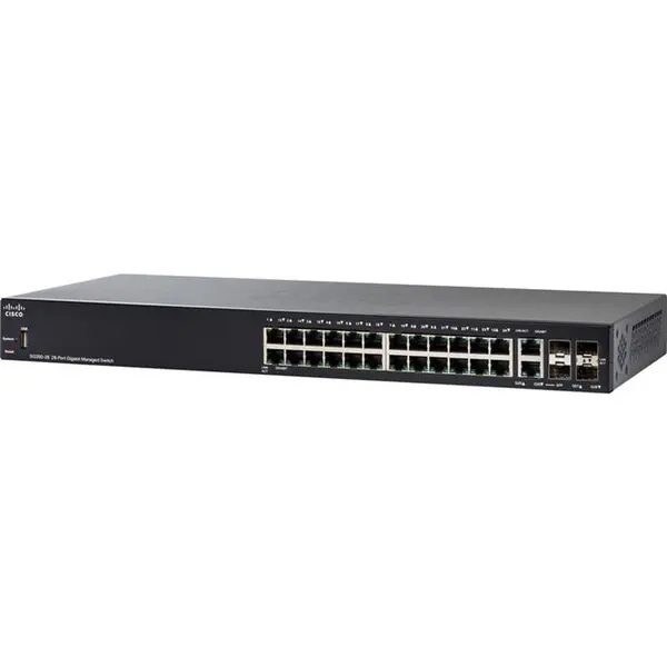 سوئیچ 28 پورت سیسکو مدل SG350-28 Cisco SG350-28 28PORT SWITCH - 2