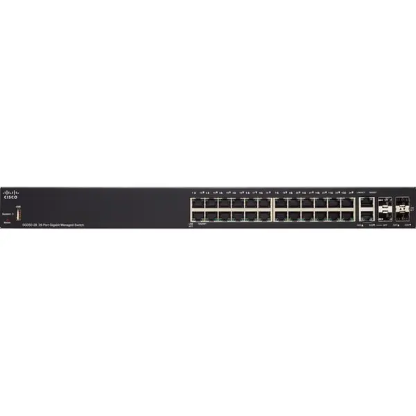 سوئیچ 28 پورت سیسکو مدل SG350-28 Cisco SG350-28 28PORT SWITCH - 3