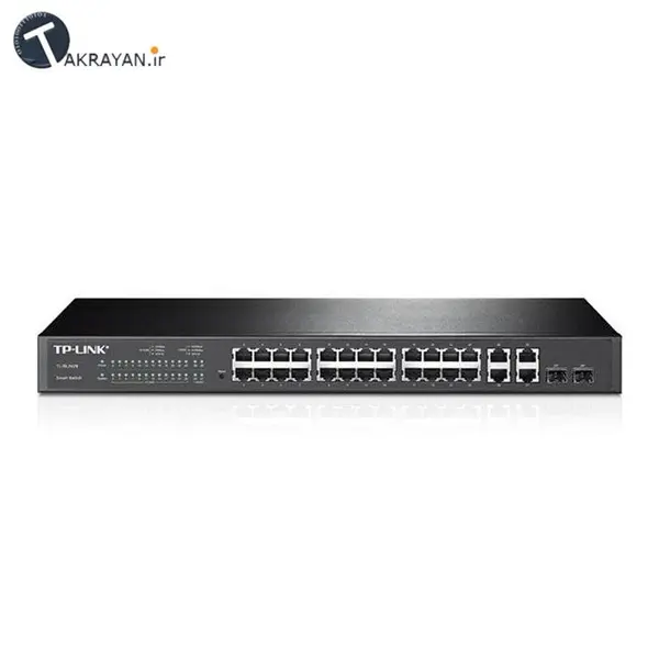 تی پی لینک سوئیچ 28 پورت مدیریتی وب اسمارت TL-SL2428WEB TP-LINK TL-SL2428WEB 24-Port 10/100Mbps + 4-Port Gigabit Web Smart Switch TL-SL2428WEB - 3