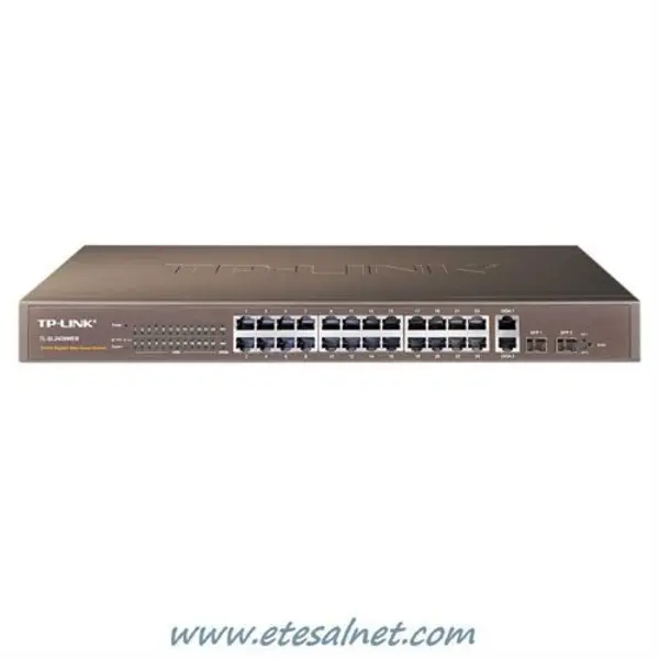تی پی لینک سوئیچ 28 پورت مدیریتی وب اسمارت TL-SL2428WEB TP-LINK TL-SL2428WEB 24-Port 10/100Mbps + 4-Port Gigabit Web Smart Switch TL-SL2428WEB - 2