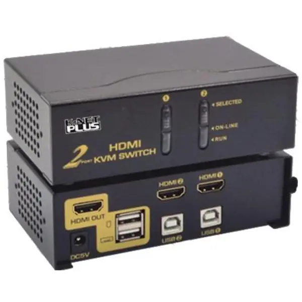کی وی ام سوئیچ 2 پورت HDMI اتوماتیک کی نت پلاس Knet Plus KVM Switch 2 Port HDMI KP-M9022