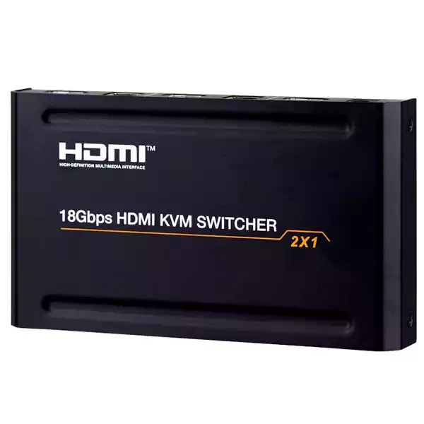 سوئیچ کی وی ام 2 خروجی اتومات HDMI+USB فرانت مدل FN-K221