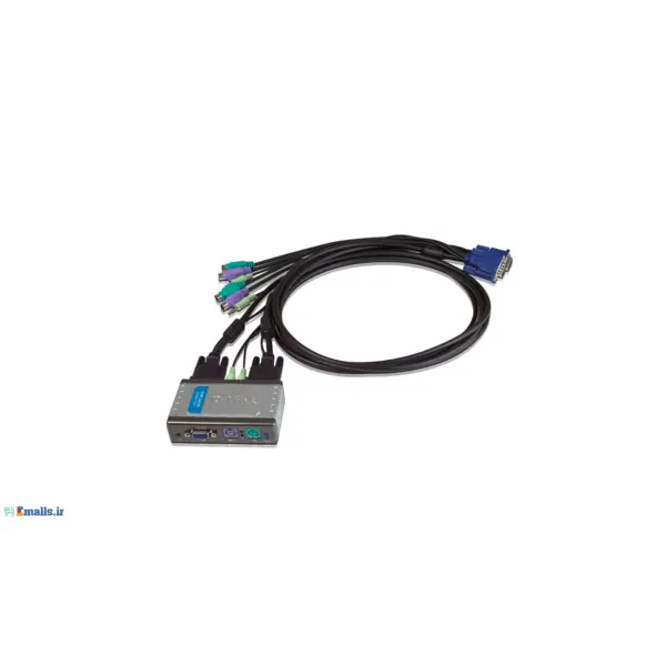 سوییچ 2 پورت KVM همراه با پشتیبانی از صدای دی-لینک مدل KVM-121 D-Link KVM-121 2-Port KVM Switch with Audio Support - 2