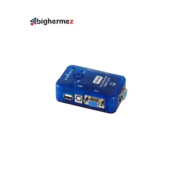 سوییچ 2 پورت KVM پی نت مدل اتوماتیک همراه با کابل USB