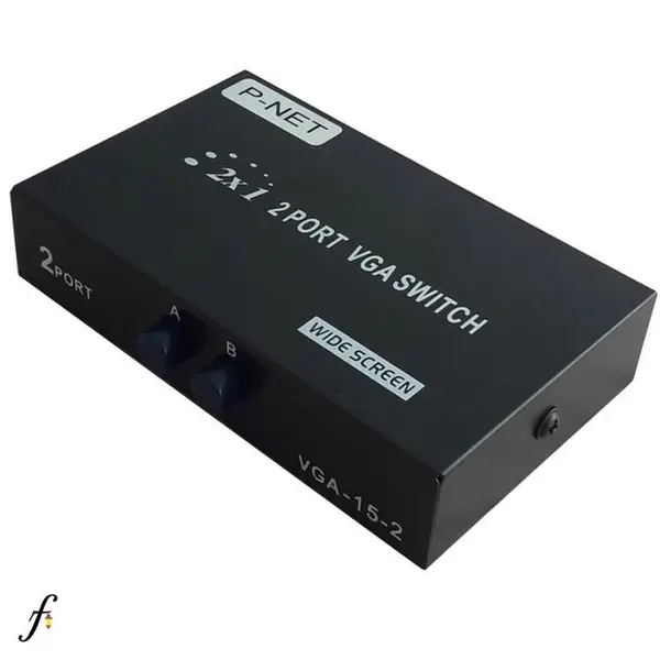 سوئیچ 2 پورت دستی VGA پی نت با بدنه فلز