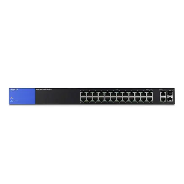 سوئیچ لینک سیس مدل ال جی اس 326 پی Linksys LGS326P 26-Port business Gigabit POE+ Smart Switch