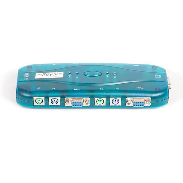سوئیچ کی وی ام کی نت 4 پورت پی اس 2 با کابل KVM Switch Knet 4Port PS2 with cable - 5