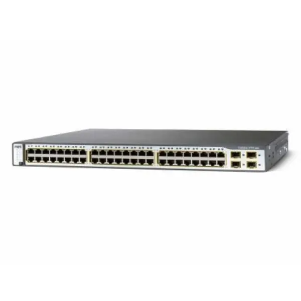 سوئیچ 48 پورت POE اترنت 4 پورت SFP مدیرتی سیسکو WS-C3750-48PS-S - 2