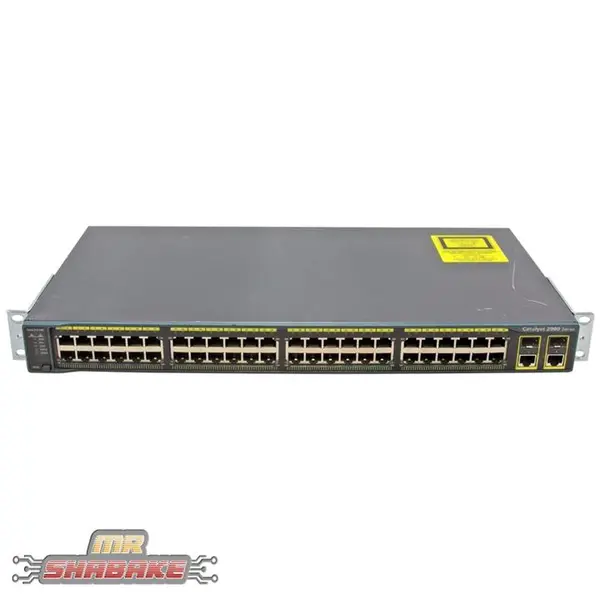 سوئیچ شبکه 48 پورت سیسکو مدل WS-C2960-48TC-L Cisco WS C2960 48TC L - 2