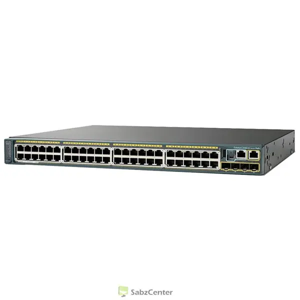 سوئیچ 48 پورت سیسکو مدل WS-C2960S-48FPS-L Cisco WS-C2960S-F48FPS-L 48Port Switch - 2