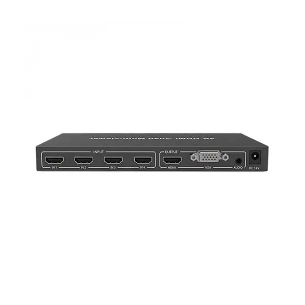 سوئیچ کواد 4 پورت HDMI با 5 حالت نمایش با خروجی صدا و VGA فرانت FN-S204M Faranet HDMI 4×1 Switch Quad Multi-View With IR + VGA OUT & Audio Extracat / FN-S204M - 2