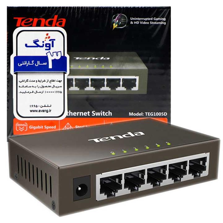 Switch: Tenda 5-Port Gigabit Desktop TEG1005D