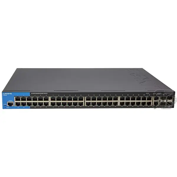 سوئیچ لینک سیس مدل ال جی اس 552 پی Linksys LGS552P 52-Port business Gigabit POE+ Switch - 4