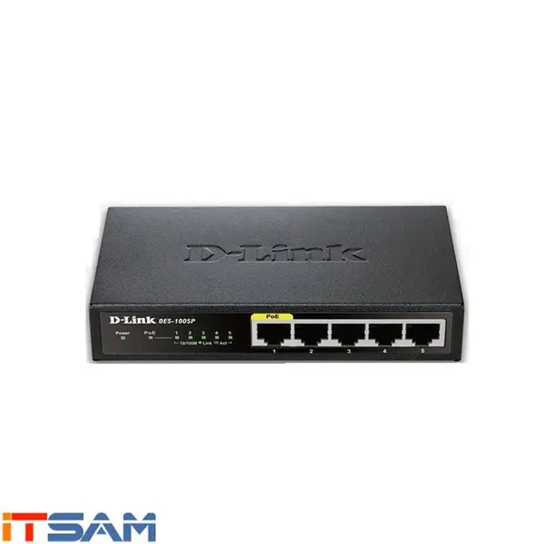 دی لینک سوییچ 5 پورتی DES-1005P D-Link 5-Port 10/100 Switch With 1 PoE Port DES-1005P - 4