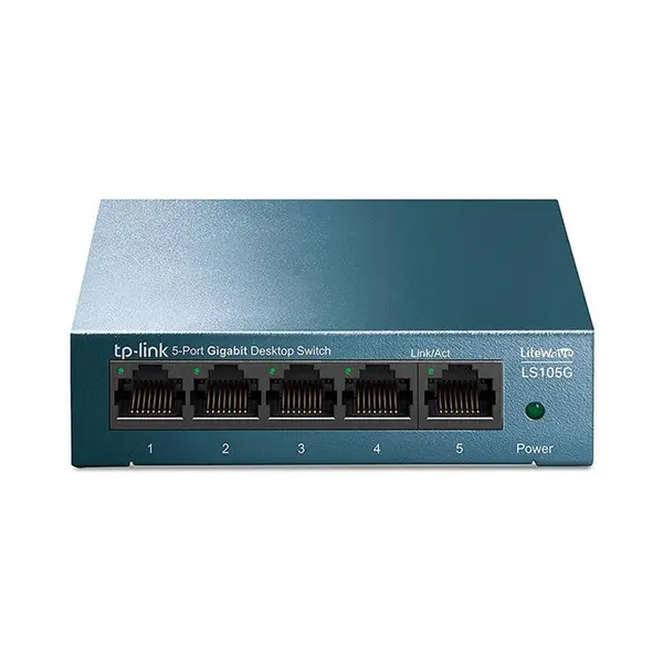 سوئیچ 5 پورت گیگابیتی و دسکتاپ تی پی لینک مدل LS105G TP-Link LS105G 5-Port 10/100/1000Mbps Desktop Network Switch - 2