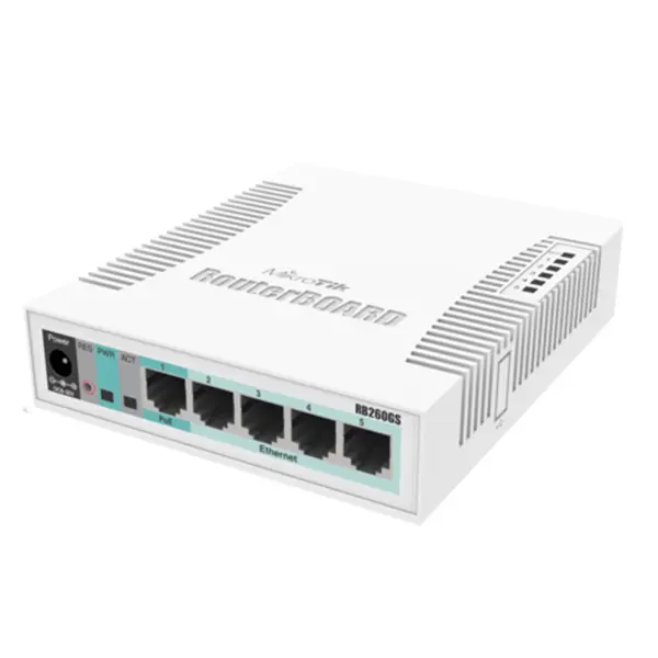 سوییچ 5 پورت گیگابیت میکروتیک Mikrotik RB260GS MikroTik RB260GS - 4