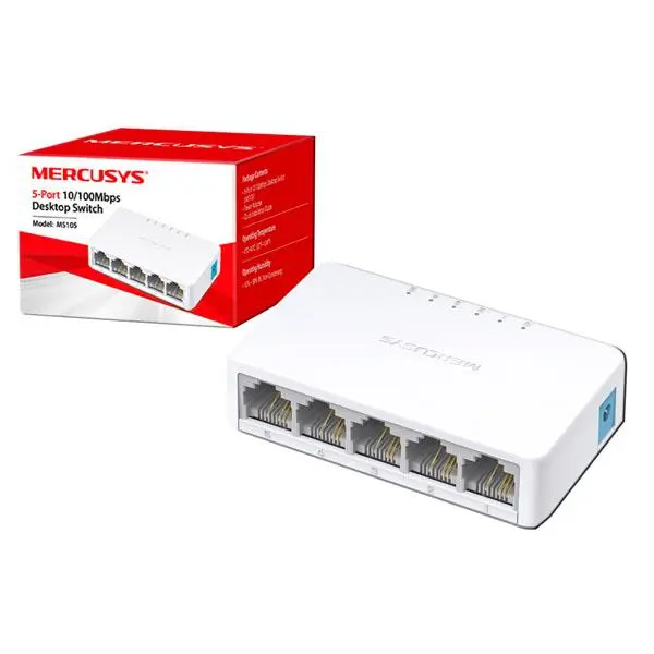 سوییچ 5 پورت مگابیت و دسکتاپ مرکوسیس مدل MS105 Mercusys MS105 5-Port Switch