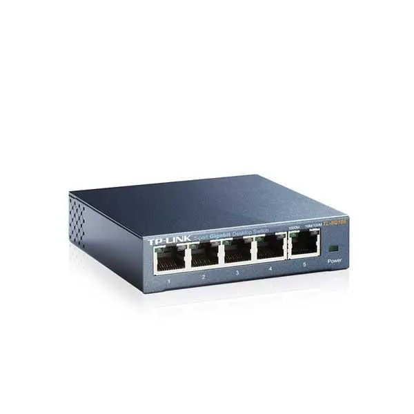 سوییچ گیگابیتی 5 پورت دسکتاپ تی پی-لینک مدل TL-SG105 TP-Link TL-SG105 5-Port Gigabit Desktop Switch