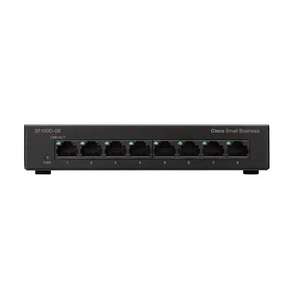 سوئیچ 8 پورت و غیر مدیریتی لینک سیس مدل اس اف 100 دی Linksys SF100D-08 8-Port 10/100Mbps PoE Unmanaged Desktop Switch