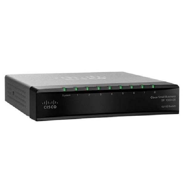 Linksys SF100D-08 8-Port 10/100Mbps PoE Unmanaged Desktop Switch