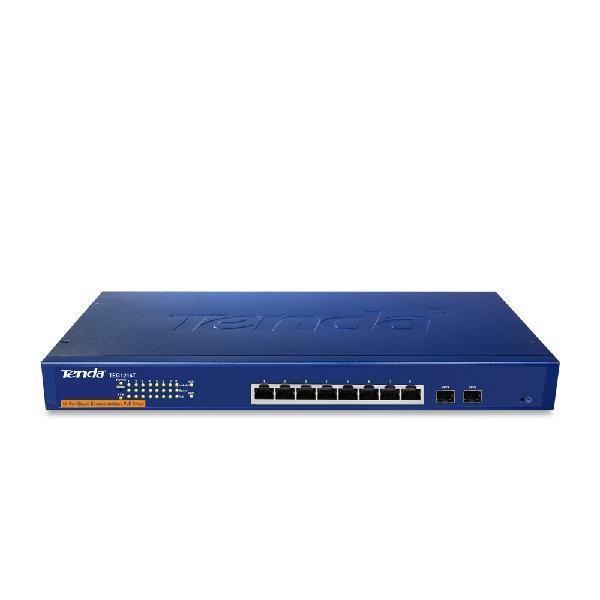 Tenda 8-Port 10/100/1000Mbps + 2 Shared Mini-GBIC Port Gigabit Smart Switch TEG1210P