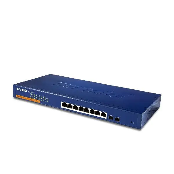 سوییچ هوشمند 8 پورت 10/100/1000 تندا تی ای جی 1210 پی Tenda 8-Port 10/100/1000Mbps + 2 Shared Mini-GBIC Port Gigabit Smart Switch TEG1210P - 2