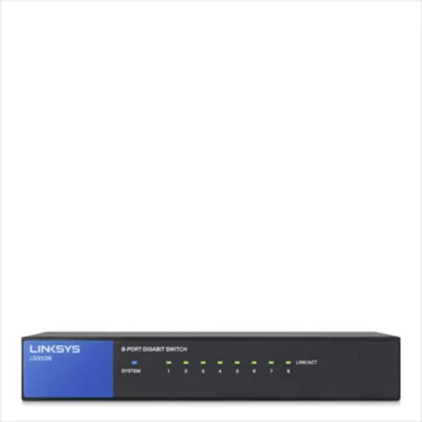 سوئیچ 8 پورت لینک سیس مدل ال جی اس 108 ای یو Linksys LGS108-EU 8-Port Business Desktop Gigabit Switch - 2