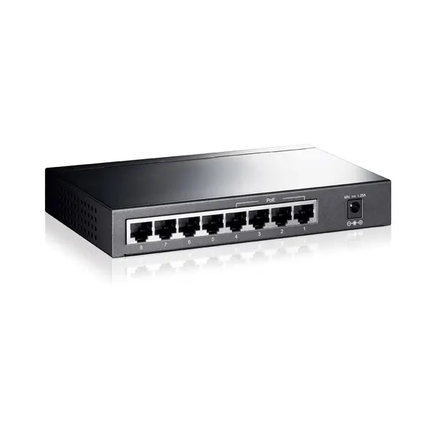 سوییچ 8 پورت گیگابیتی تی پی-لینک به همراه 4 پورت POE مدل TL-SG1008P TP-LINK TL-SG1008P 8-Port Gigabit Desktop Switch with 4-Port PoE - 2