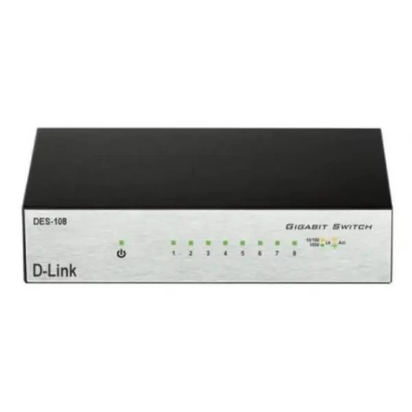 سوییچ 8 پورت دسکتاپی دی-لینک مدل DES-108 D-LINK DES-108 8-Port Desktop Switch - 4