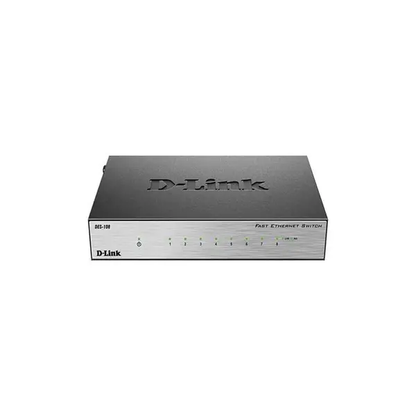 سوییچ 8 پورت دسکتاپی دی-لینک مدل DES-108 D-LINK DES-108 8-Port Desktop Switch - 2
