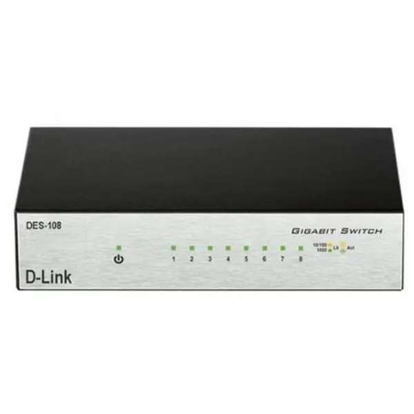 سوییچ 8 پورت دسکتاپی دی-لینک مدل DES-108 D-LINK DES-108 8-Port Desktop Switch - 5
