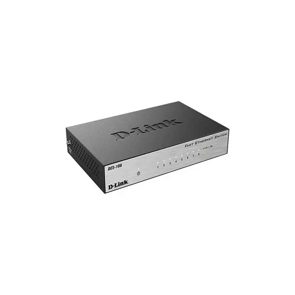 سوییچ 8 پورت دسکتاپی دی-لینک مدل DES-108 D-LINK DES-108 8-Port Desktop Switch - 3