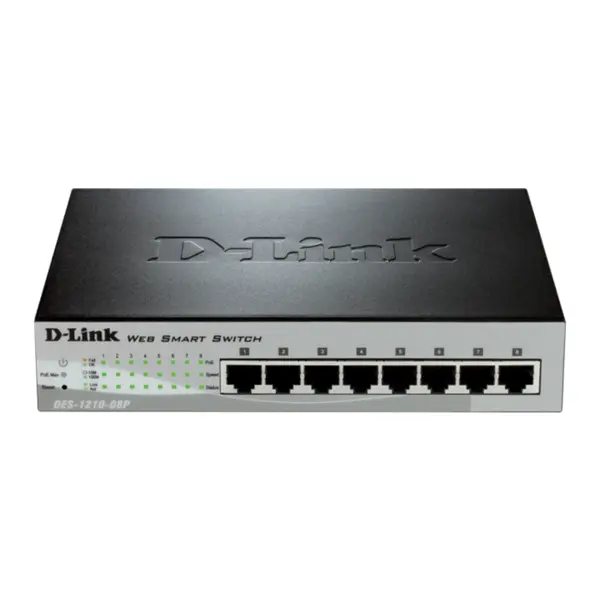سوییچ 8 پورت اسمارت و دسکتاپ دی-لینک مدل DES-1210-08P D-Link Switch DES-1210-08P - 5