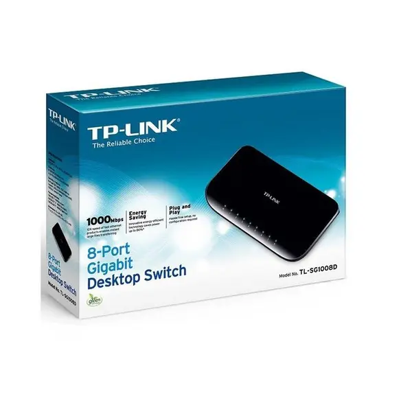 سوییچ 8 پورت گیگابیت و دسکتاپ تی پی-لینک مدل New Design TL-SG1008D TP-LINK New Design TL-SG1008D 8-Port Gigabit Desktop Switch - 3