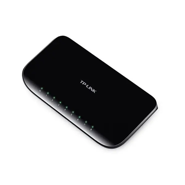 سوییچ 8 پورت گیگابیت و دسکتاپ تی پی-لینک مدل New Design TL-SG1008D TP-LINK New Design TL-SG1008D 8-Port Gigabit Desktop Switch