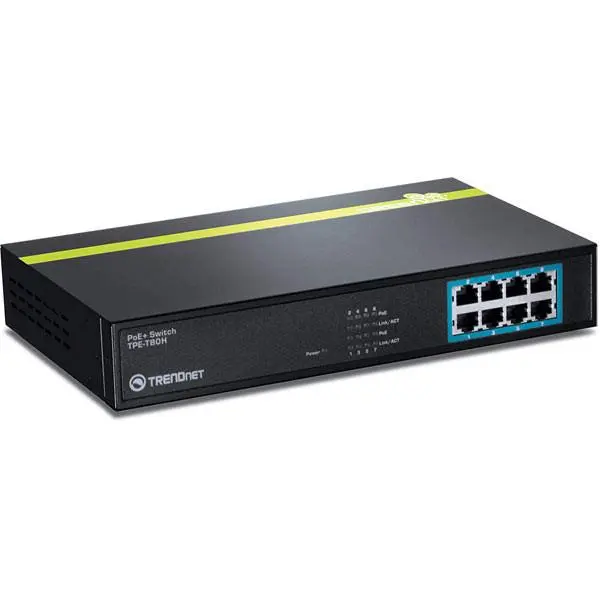 سوییچ 8 پورت POE ترندنت مدل TPE-T80H TRENDnet TPE-T80H 8 Port POE Switch - 3