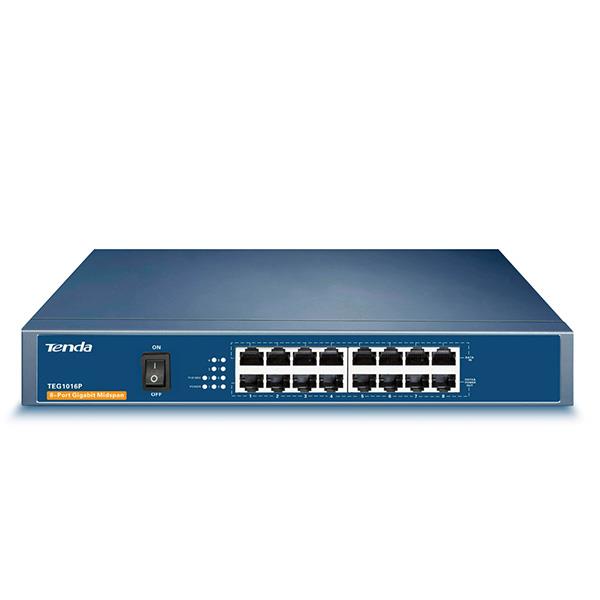 Tenda TEG1016P 8-Port Gigabit Midspan Switches