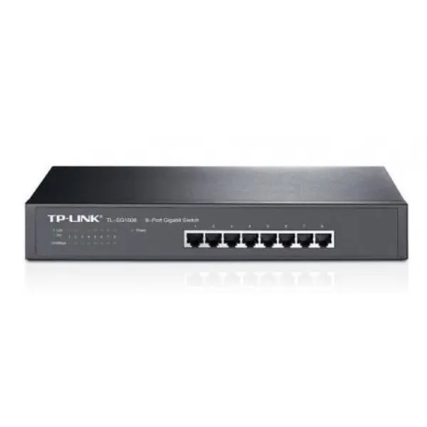 سوییچ 8 پورت گیگابیت و دسکتاپ/رکمونت تی پی-لینک مدل TL-SG1008 TP-LINK TL-SG1008 8-Port Gigabit Desktop/Rackmount Switch - 3