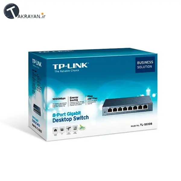 سوییچ گیگابیتی 8 پورت تی پی-لینک مدل TL-SG108 TP-Link TL-SG108 8-Port Gigabit Switch - 4