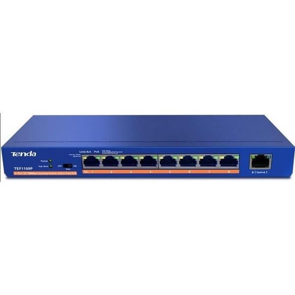 Tenda TEF1109P Unmanaged Desktop 9 Port Fast Ethernet Switch