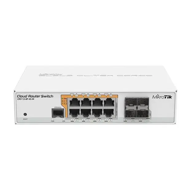روتر سوئیچ CRS112-8P-4S-IN میکروتیک CRS112-8P-4S-IN 8x Gigabit Ethernet Smart Switch - 2
