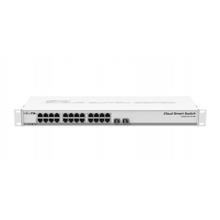 CSS326-24G-2S+RM SwOS 24Port Gigabit Ethernet SFP+ Switch سوئیچ 24 پورت میکروتیک مدل CSS326-24G-2S+RM